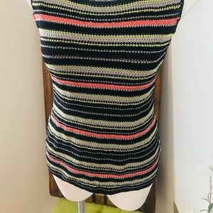 Multi Colored Knit Sleeveless Top
